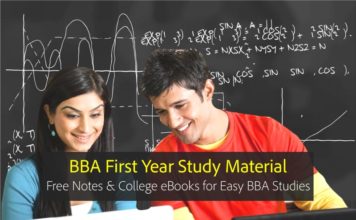 BBA First year Notes, eBooks PDF Download