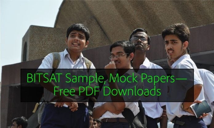 BITSAT Sample, Mock Papers