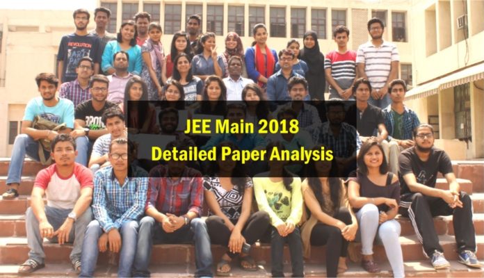 JEE Main 2018 Detailed Analysis - Topic-wise Marks Distribution, Weightage and Difficulty Level