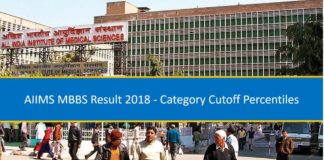 aiims mbbs 2018 result cutoff percentiles1