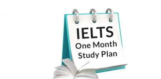 IELTS one month study plan
