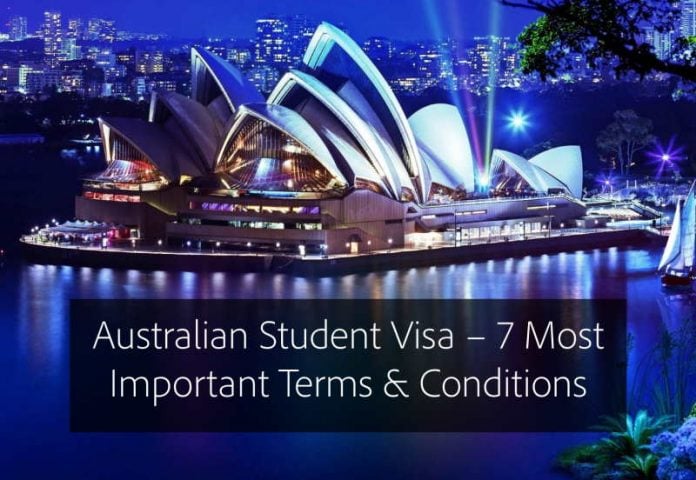 Australian Student Visa – 7 Most Important Terms & Conditions for Indian Students