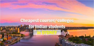 Cheapest courses/colleges in Sydney for Indian students